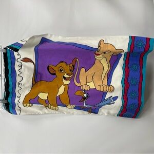 The Lion King standard pillowcase Disney Simba Nala Timon Pumba 2 sided vintage